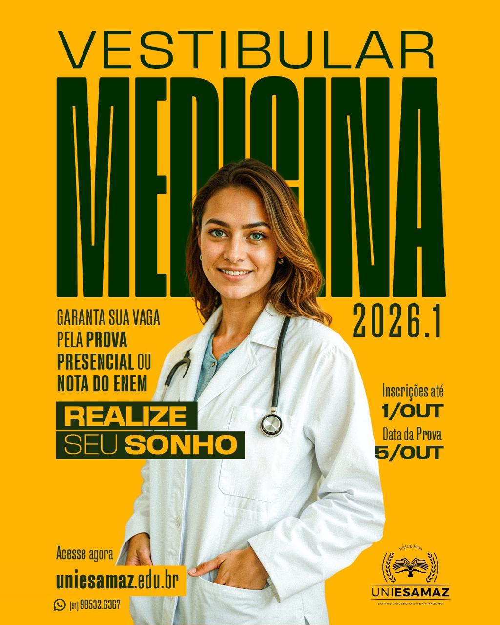 Criativo da UniEsamaz, Vestibular Medicina 2026.1